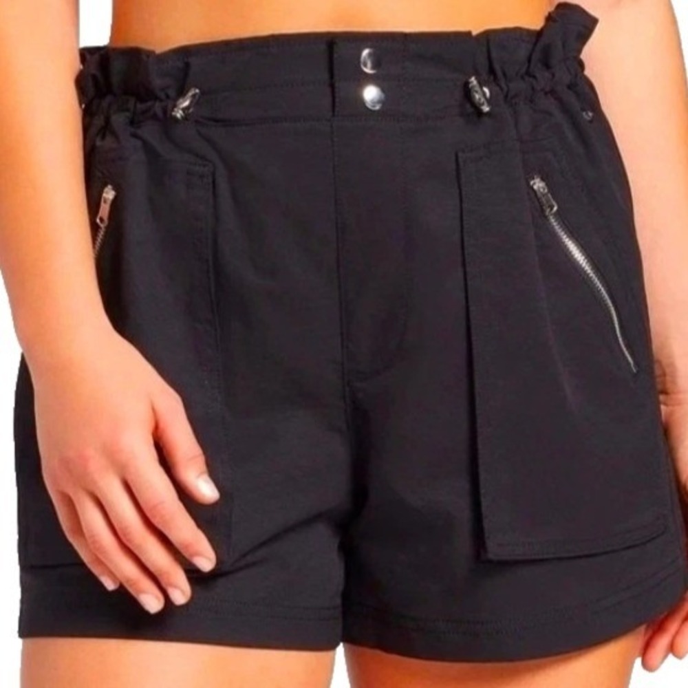 Calia Woven Paperbag‎ Short Women's S Pure Black NWT